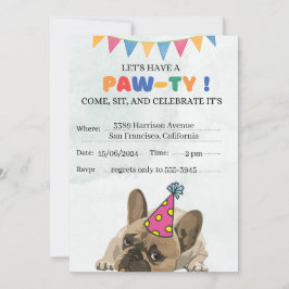 パグ犬の誕生日パーティー 子犬のパーティー 誕生日