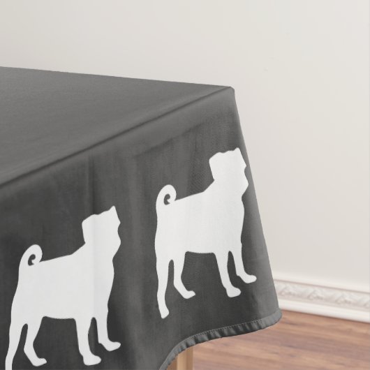 パグ犬の赤ちゃんシャワーグレーの子犬男女兼用 テーブルクロス (インサイチュ)