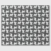 パグ犬の赤ちゃんシャワーグレーの子犬男女兼用 ラッピングペーパー (フラット)