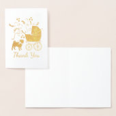 パグ犬の赤ちゃんシャワーグレーの子犬男女兼用 箔カード (ディスプレー)