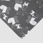 パグ犬の赤ちゃんシャワーグレーの子犬男女兼用 薄葉紙 (詳細)