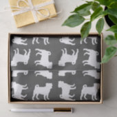 パグ犬の赤ちゃんシャワーグレーの子犬男女兼用 薄葉紙 (ギフト)