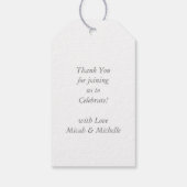 パグ犬の赤ちゃんシャワーブルーパピーボーイ ギフトタグ (裏面)