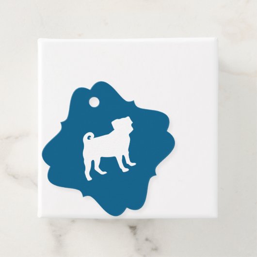 パグ犬の赤ちゃんシャワーブルーパピーボーイ フェイバータグ (インサイチュ)