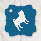 パグ犬の赤ちゃんシャワーブルーパピーボーイ フェイバータグ (正面)