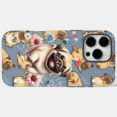 パグ犬の面白グッズ Case-Mate iPhoneケース (裏面 (横))