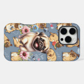 パグ犬の面白グッズ  iPhoneケース (裏面横)