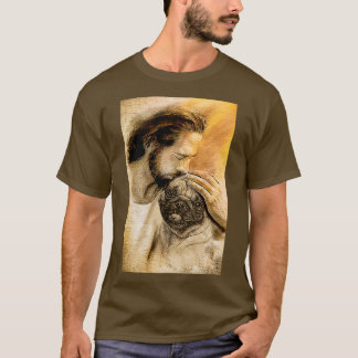 パグ犬パグ犬の恋人とイエス Tシャツ