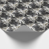 パグ犬パターン ラッピングペーパー (角)