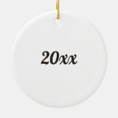 パグ犬マイ友最高の友名前をカスタムする車の磁石 セラミックオーナメント (裏面)