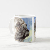 パグ犬マグカップ コーヒーマグカップ (正面左)