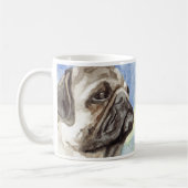 パグ犬マグカップ コーヒーマグカップ (左)