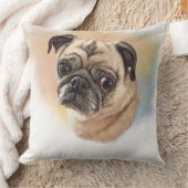 パグ犬最高の| Pillow クッション (ブランケット)