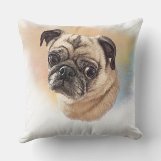 パグ犬最高の| Pillow クッション (裏面)