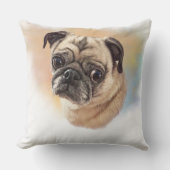パグ犬最高の| Pillow クッション (正面)