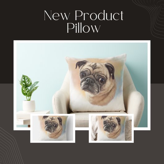パグ犬最高の| Pillow クッション