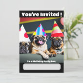 パグ犬特別招待 招待状 (スタンド正面)