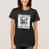 パグ犬1 Tシャツ (正面)