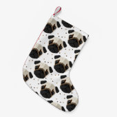 パグ犬、カスタムなクリスマスのストッキング スモールクリスマスストッキング (正面 (吊り時))