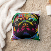 パグ犬 クッション (ブランケット)