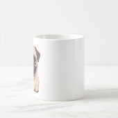 パグ犬 コーヒーマグカップ (中央)