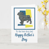 パグ犬 シルエット トリカラー 父の日 カード (黄色い花)