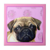 パグ犬 タイル (正面)