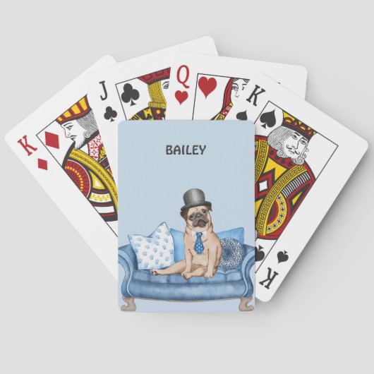 パグ犬 トランプ (裏面)