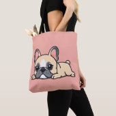 パグ犬 トートバッグ (クローズアップ)