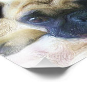 パグ犬 フォトプリント            (角)