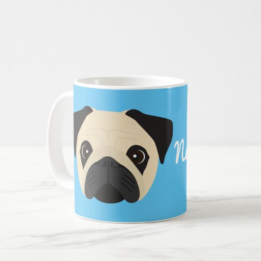 パグ犬 マグカップ (正面左)