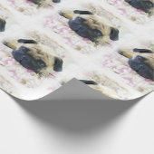 パグ犬 ラッピングペーパー (角)