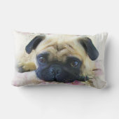 パグ犬 ランバークッション (裏面)