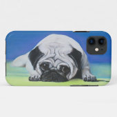 パグ犬 Case-Mate iPhoneケース (裏面(横))