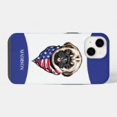 パグ犬 iPhoneケース (裏面横)