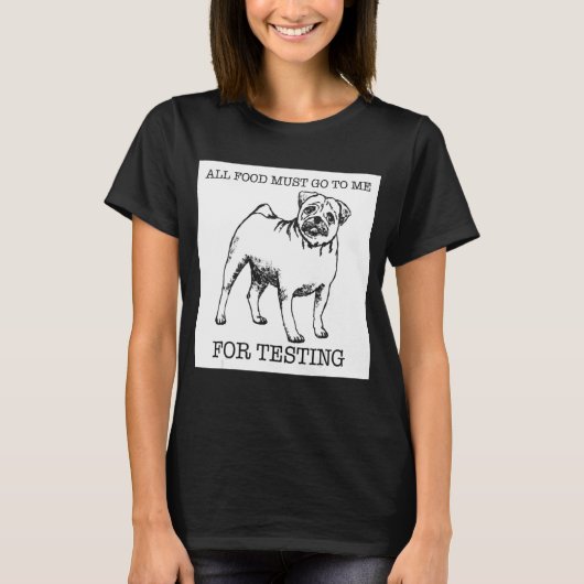 パグ犬 Tシャツ (正面)