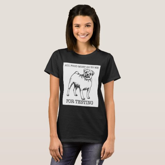 パグ犬 Tシャツ (正面フル)