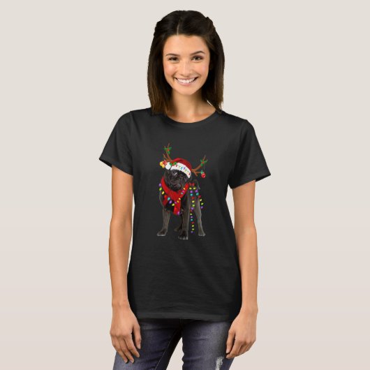 パグ犬 Tシャツ (正面フル)