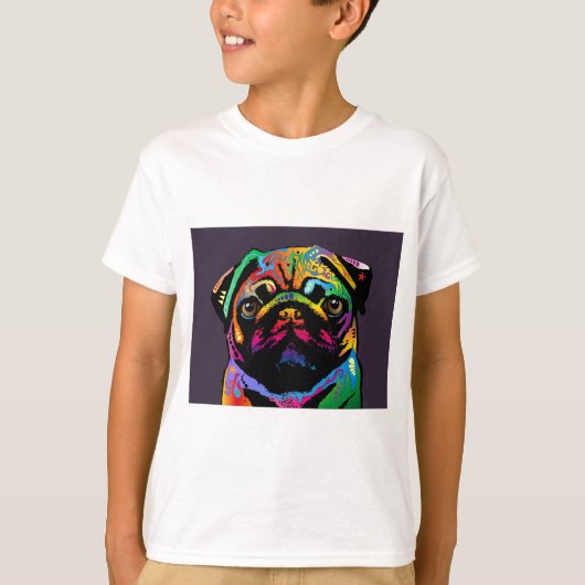 パグ犬 Tシャツ (正面)