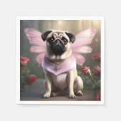 パグ王室の：魅惑のプリンセスの妖精 スタンダードカクテルナプキン (正面)