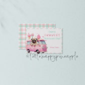 パグ甘いバレンタインデーのカード 招待状