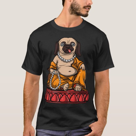 パグ禅マインドフルネス Tシャツ (正面)