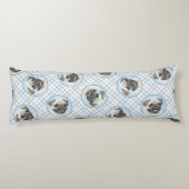 パグ絵を描ズポーン銀可愛いオリジナルペットドッグアート ボディピロー (裏面)