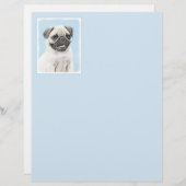 パグ絵画ズ – かわいいオリジナルドッグアート (正面/裏面)