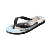 パグ絵画ズ – かわいいオリジナルドッグアート キッズビーチサンダル (アングル)