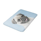 パグ絵画ズ – かわいいオリジナルドッグアート バスマット (アングル)