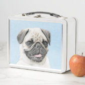 パグ絵画ズ – かわいいオリジナルドッグアート メタルランチボックス (インサイチュ)