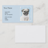 パグ絵画ズ – かわいいオリジナルドッグアート 名刺 (正面/裏面)