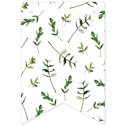 パグ緑の赤ちゃんシャワー子犬のバンティングバナー バンティングフラッグ (第1の旗)