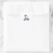 パグ自転車の犬の恋人の子犬 ハートシール (バッグ)